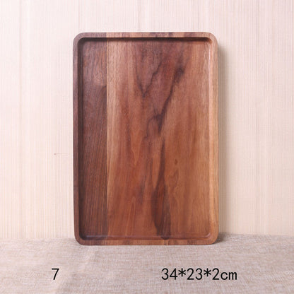 Japanese Style Black Walnut Rectangular Dinner Plate