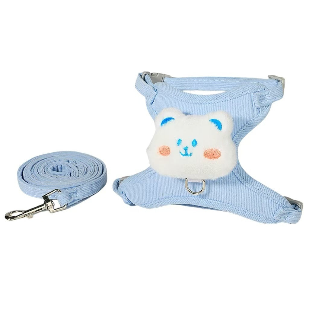 Cat Pulling Rope Adjustable Cat Walking Rope Cute Kittens Special For Going Out Chest Strap Small Dog Pet Supplies