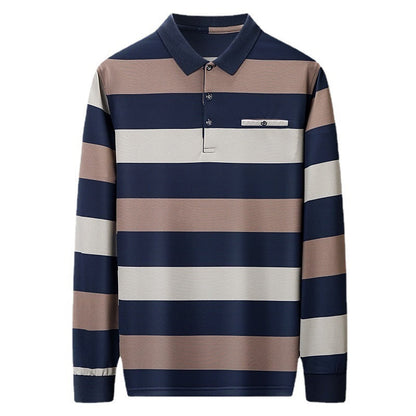Fashion Colorblock Striped Long Sleeve T-shirt