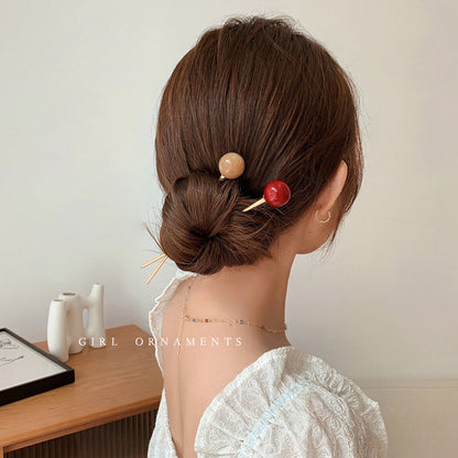 Women's Ball Metal Hairpin Simple Jewelry