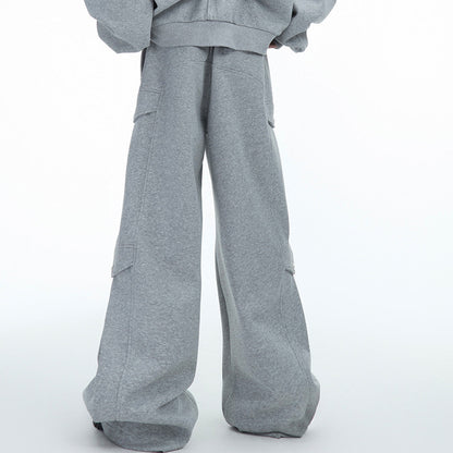 Folded Design Silhouette Thickened Casual Pants