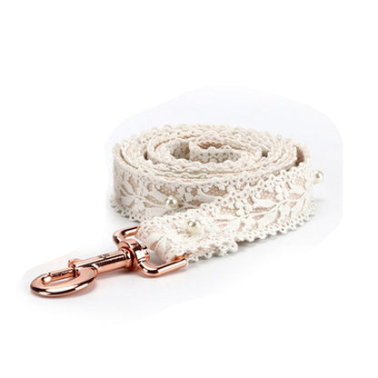 Lace Flower Pet Cat And Dog Chest Harness Leash Set