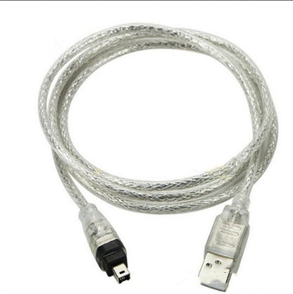 Transparent White USB AM to 4P Cable