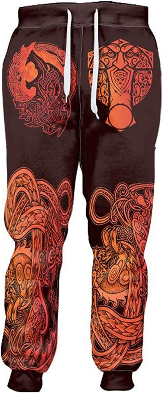 European American 3D Digital Printing Loose Couple Pants