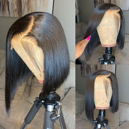 Short Bob Straight Lace Front Wig Human Hair