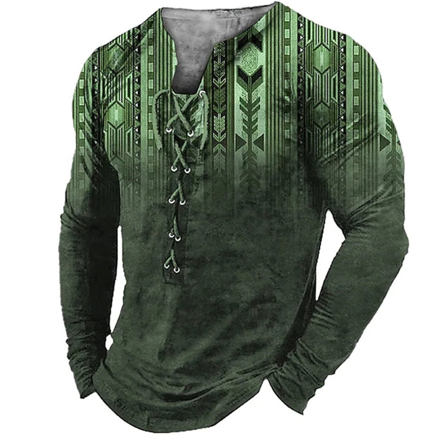 3D European American Sports Long Sleeve Shirt