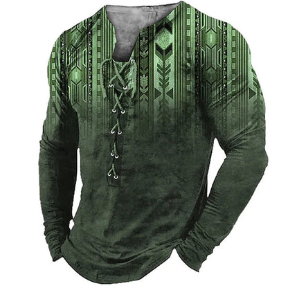 3D European American Sports Long Sleeve Shirt