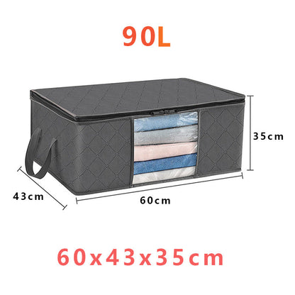 Clothing Cotton Quilt Blanket Transparent Window Large Capacity Storage Box