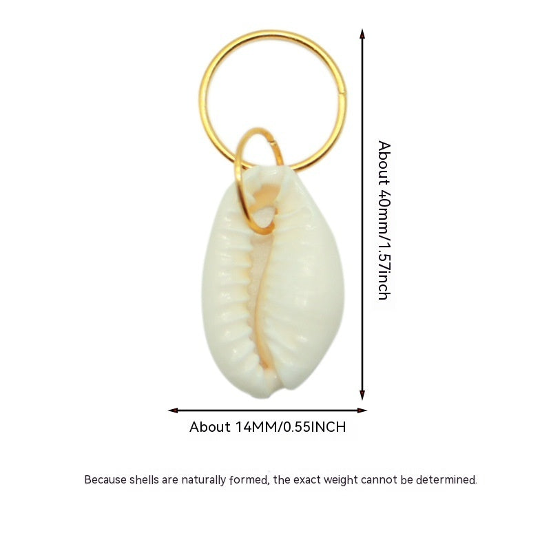 XINGX Lightning Shell Hair Ring with Small Pendant