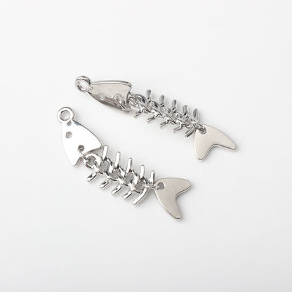 Alloy Fishbone Pendant for DIY Jewelry