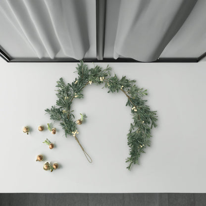 54" SNOWBERRY GREEN GARLAND