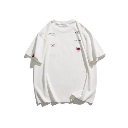 Orderly Japanese Retro Mountain Short Sleeve T-shirt