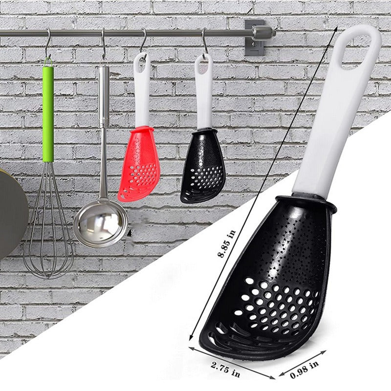Grinding dish spoon mashing and draining water drain spoon grinding ginger and garlic spoon egg mixer mashed potatoes