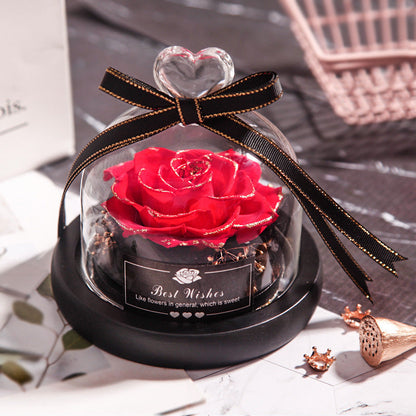 Valentine's Eternal Rose LED Glass Decor