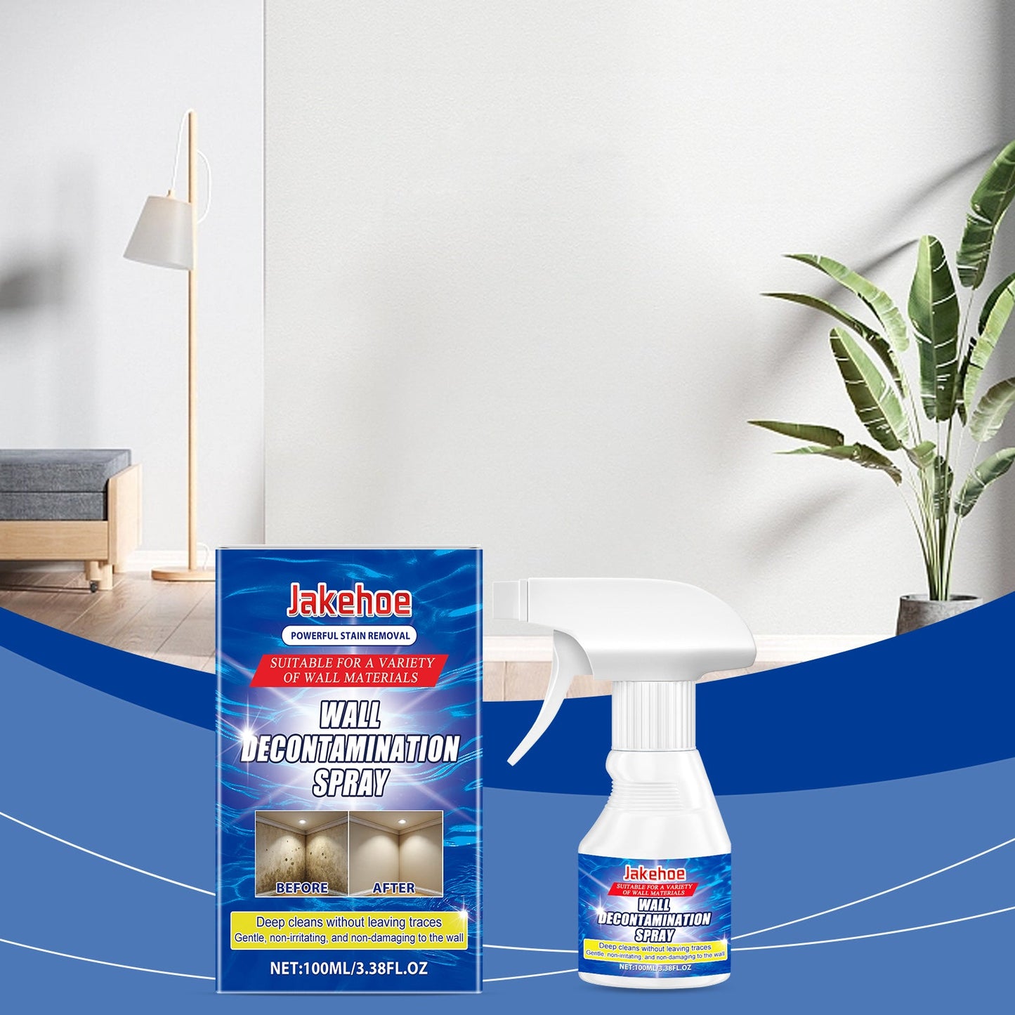 Wall Decontamination Spray Wall Cleaning Water Stains Stains Bathroom Bathroom Polishing Cleaner