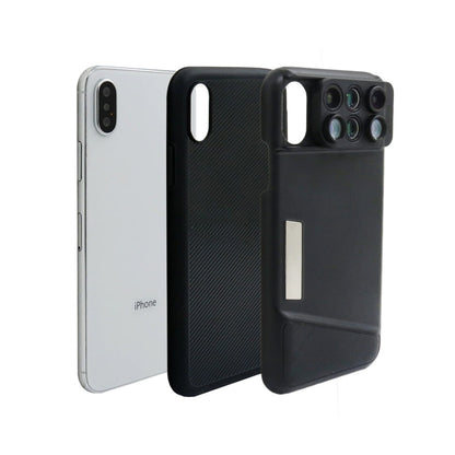 Camera Lens Phone Case for iPhone XR XS Max Fisheye Wide Angle Macro Lens Phone Cover Mobile Phone Lensese Case Full Coverage