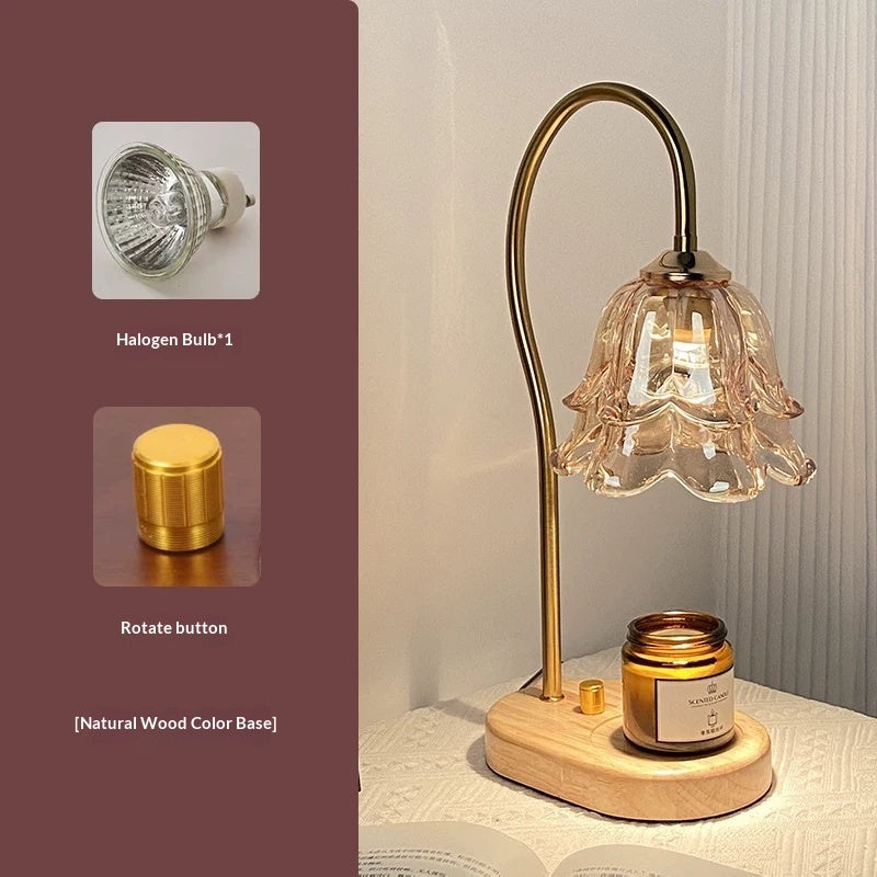 French Retro Bedroom Bedside Linglan Fragrance Lamp Wax Melting Lamp