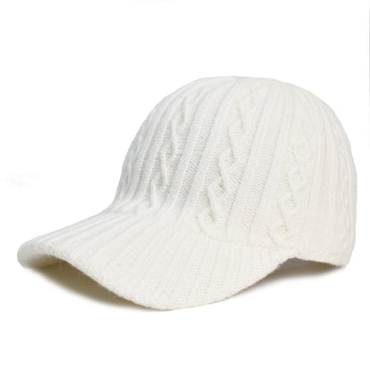Wool Baseball Cap Korean Warm Solid Color