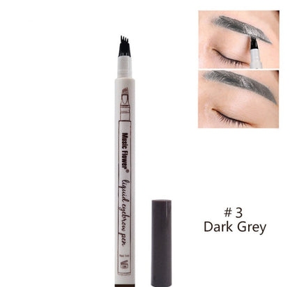 Waterproof Four-Claw Eyebrow Pen - Natural Eyebrow Tint Fork Tip Pencil