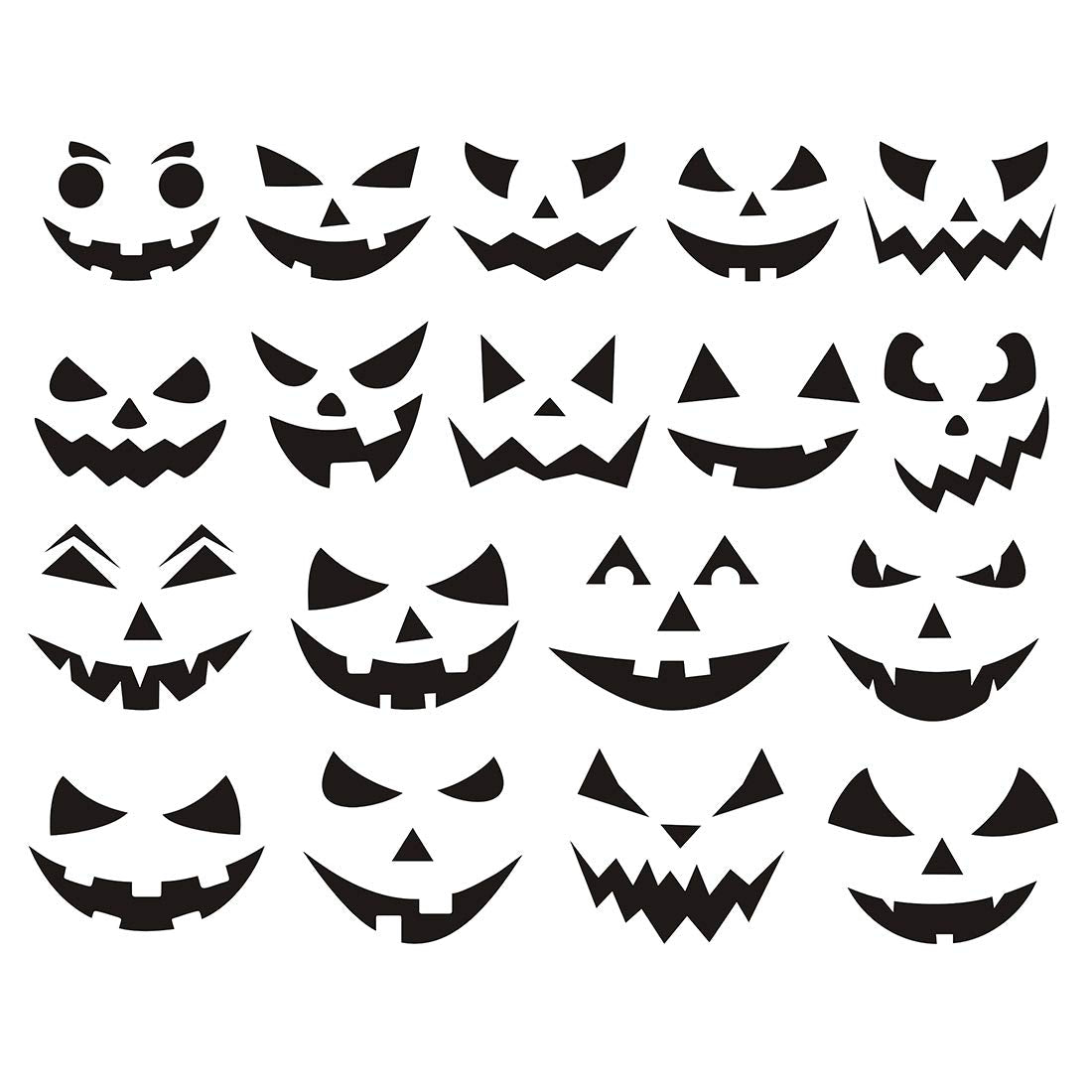 Calidum Halloween Pumpkin Decorating Stickers 18 Sheets Black Kids Craft