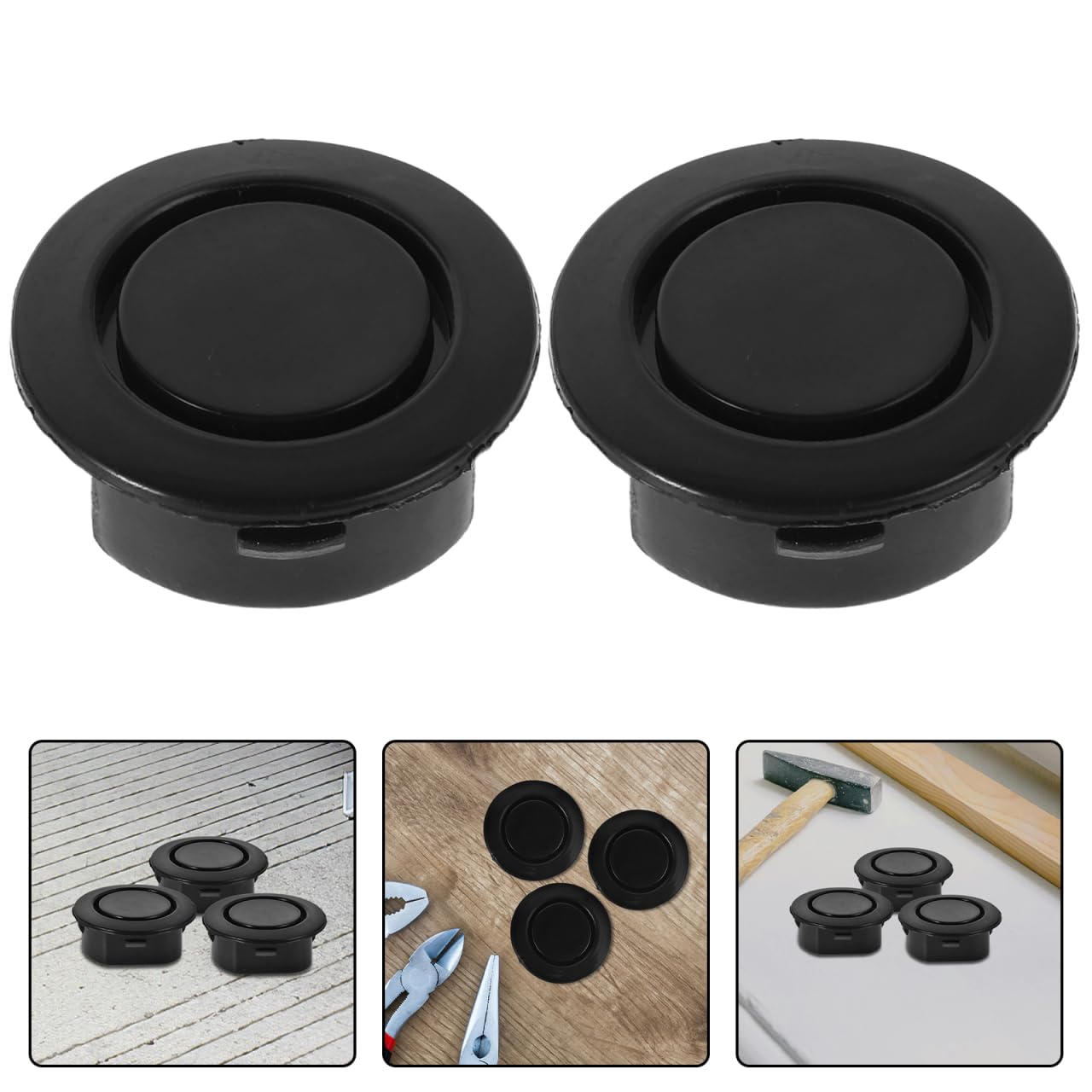 Homoyoyo 10PCS Car Rear Bumper Radar Hole Cover Plastic Plugs Black