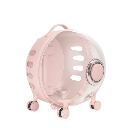 Rolling Pet Travel Trolley with Wheel, Transparent Capsule, Pink, Green, Puppies, Dogs, Cat Carriers Bag, 5-20Kg
