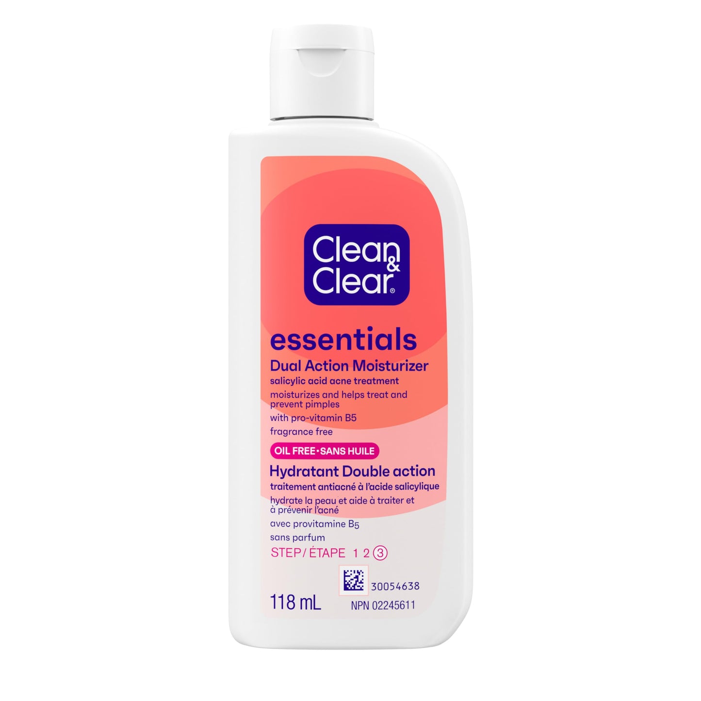 BestBy09/26 Clean & Clear Oil-Free Dual Action Moisturizer 4 fl oz 118ml