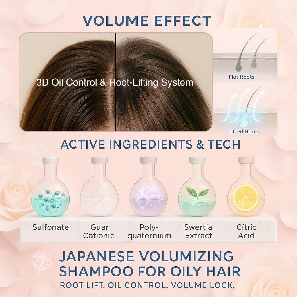 BestBy07/27 DEMIKI Japanese Keratin Shampoo Oily Hair Rose 450ml Pink