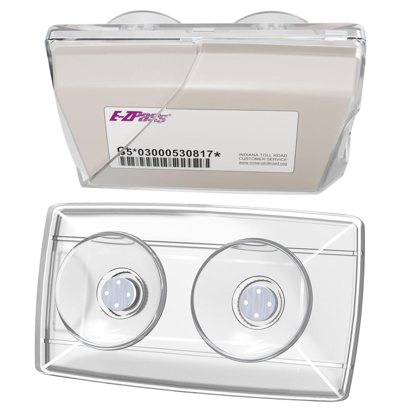 FLLIK EZ Pass Holder Windshield Clear Strong Suction Cups 1 Pack