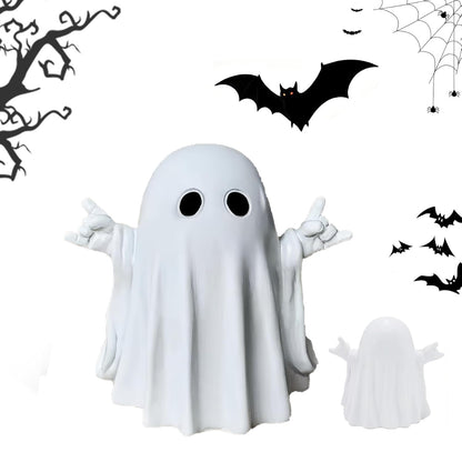 OYB Halloween Ghost Resin Figurine Spooky Decor Cute Finger Ghost A