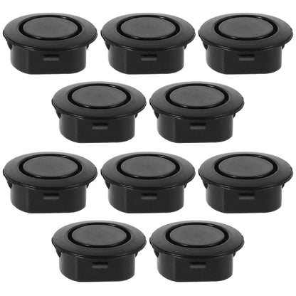 Homoyoyo 10PCS Car Rear Bumper Radar Hole Cover Plastic Plugs Black