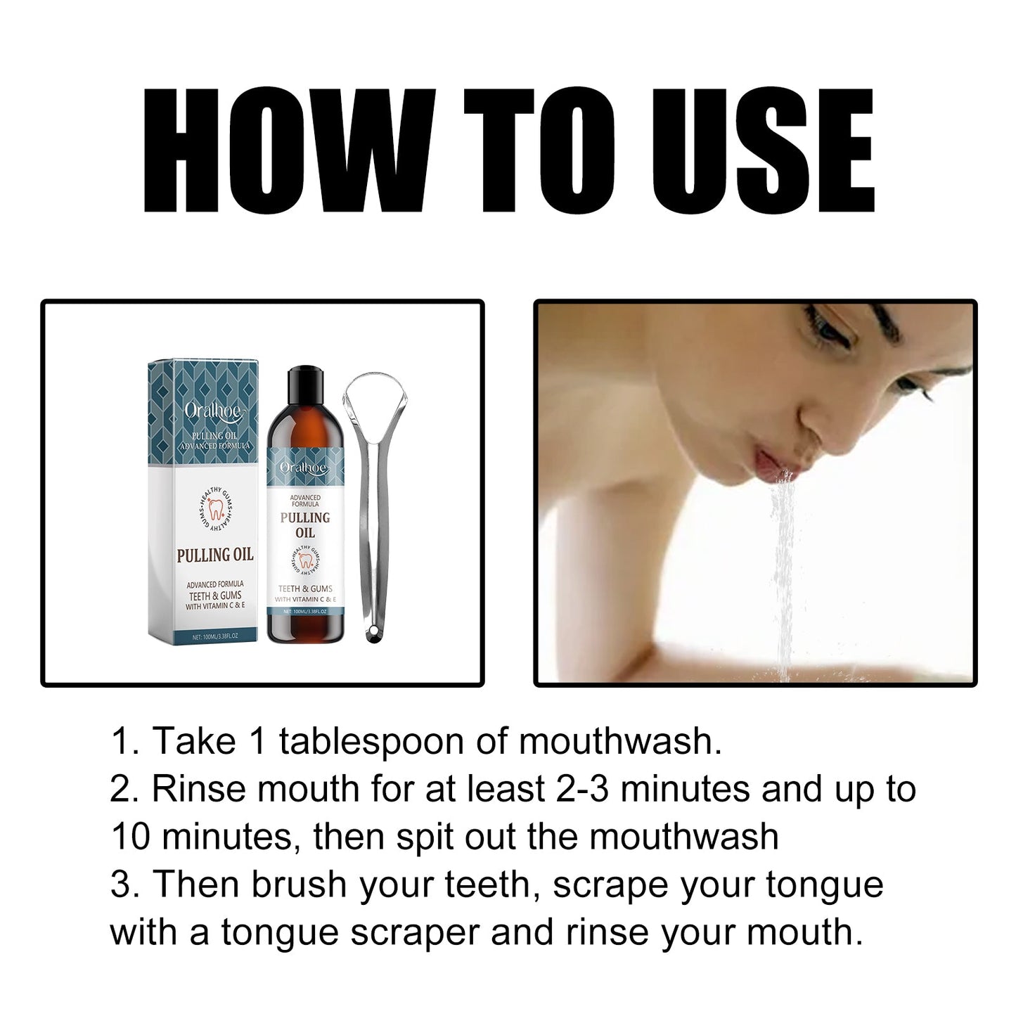 Puling Oil, Clean Mouth Odor Tartar Very Well Protect Teeth And Fresh Breath