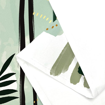 Torich Mid Century Boho Geometric Waterproof Shower Curtain 69x72 Green 12pc
