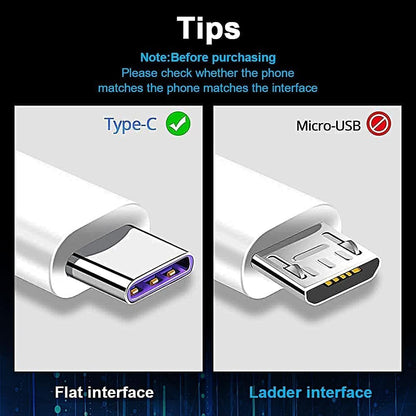 Xnarew USB C Charger Cable for JISULIFE Mini Fan 5FT White Copper