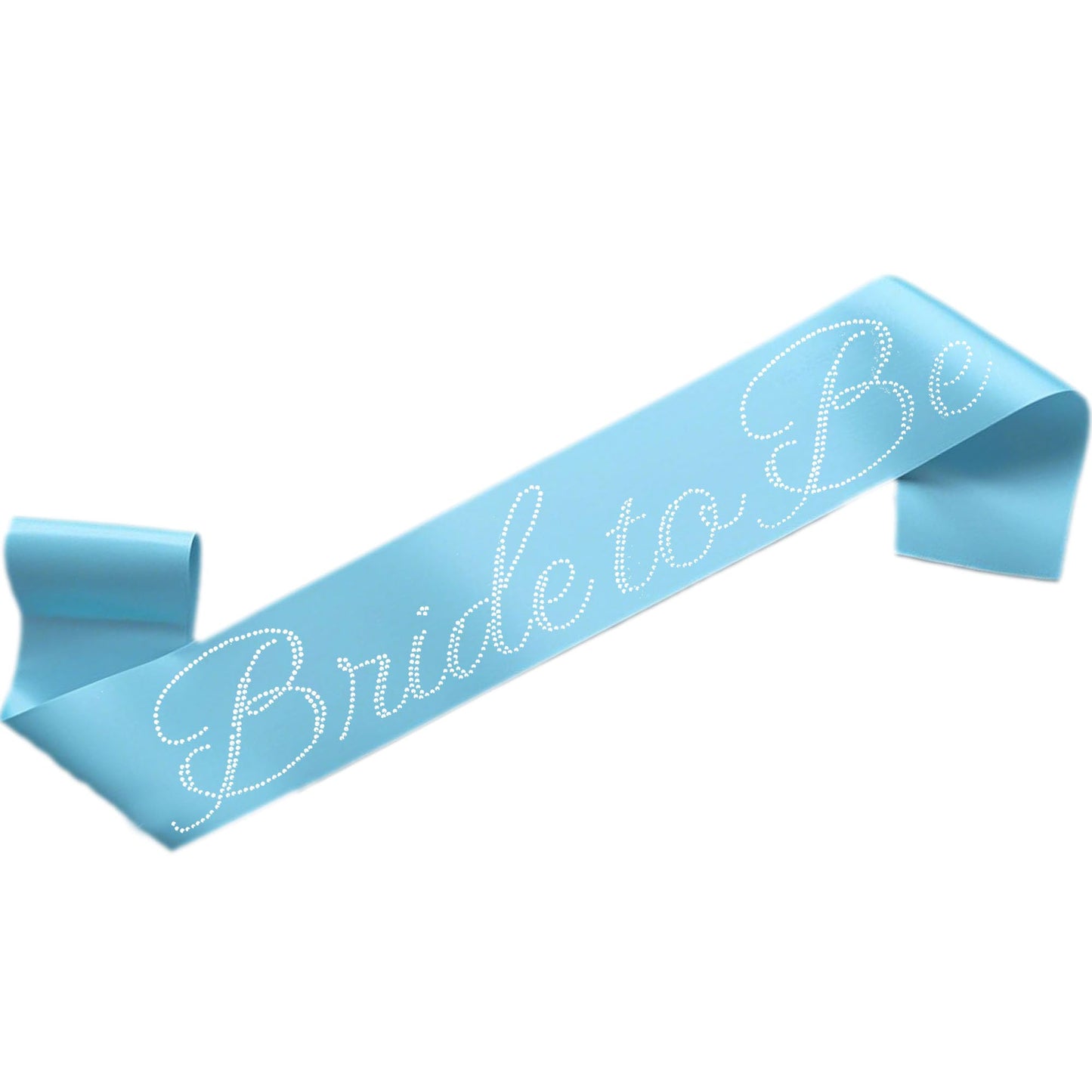 Vonlynfay Bride To Be Sash Blue White Wedding Letter Print Accessory