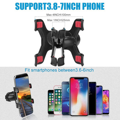 LoyaForba Universal Car Phone Mount 360° Dashboard Holder Black Rubber