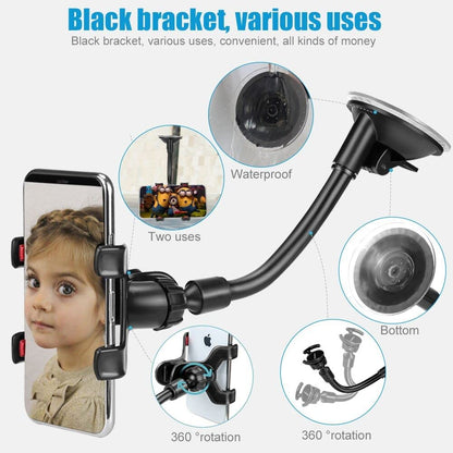 LoyaForba Universal Car Phone Mount 360° Dashboard Holder Black Rubber