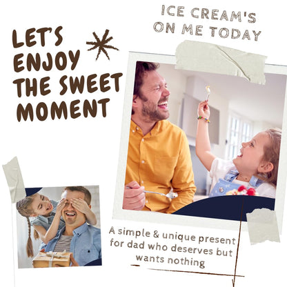 LLESCA Personalized Dad Ice Cream Shovel Stainless Steel Engraved Gift