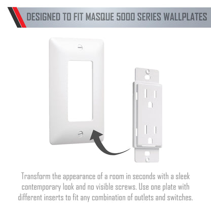 TayMac AD20W Paintable Duplex Adapter Plate White Plastic