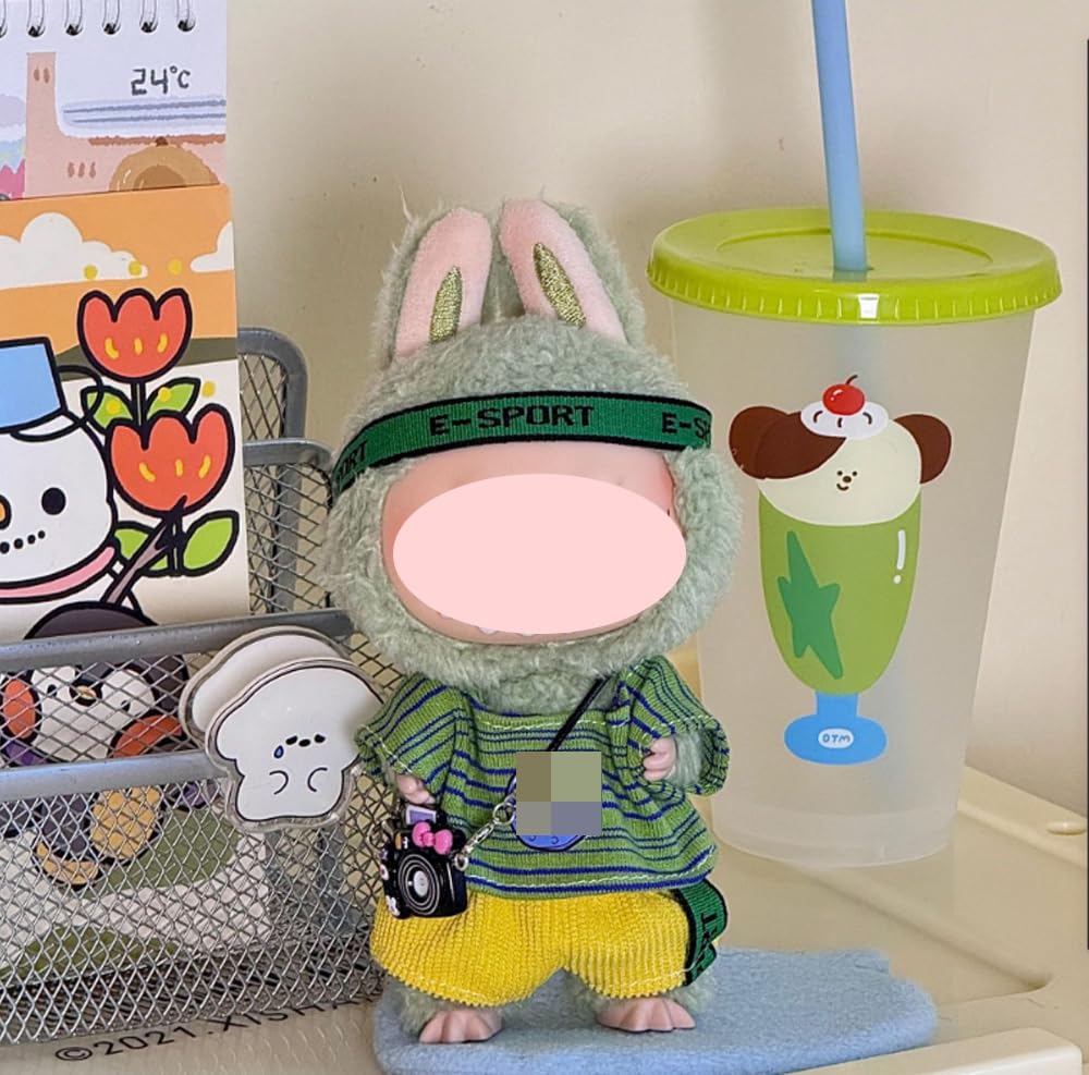 TissueDeep LBB-31 Hat & Overalls Clothes Set for 17cm Doll Size 17cm