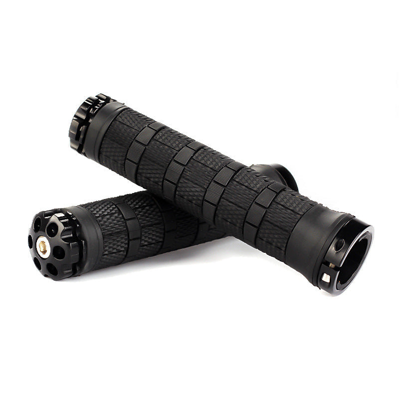 Mountain Bike Rubber Handle Aluminum Alloy Integrated Plug Lock Handle Riding Equipment Accessories