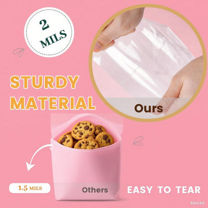 Kyswwellbag Cellophane Bags 3x5in 200 Pcs Transparent Self Adhesive Poly PP