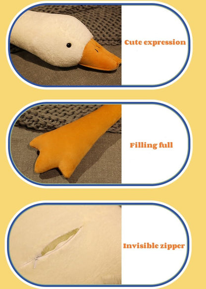 Srutirbo Giant Goose Stuffed Animal Plush Pillow White 37.5 Inch