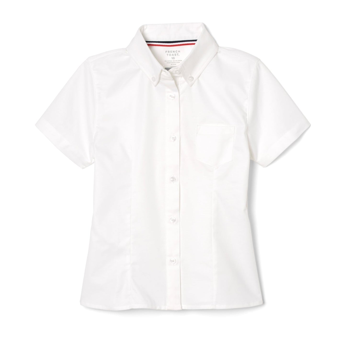 French Toast Girls Short Sleeve Button Down Oxford Shirt White Size 6X