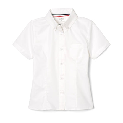 French Toast Girls Short Sleeve Button Down Oxford Shirt White Size 6X