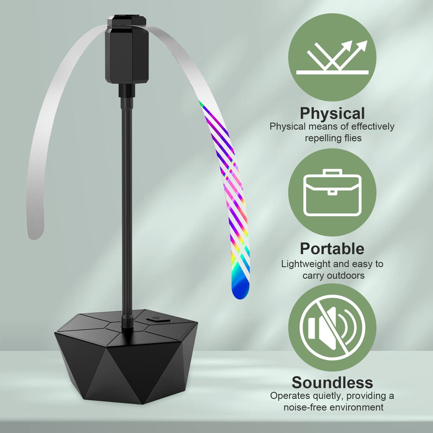 TMACTIME Fly Fans for Tables Soft Blades Portable Fly Repellent 2 Pack