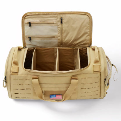 CONTAIL 48L Military Tactical Molle Duffle Bag Detachable Straps Earth Yellow