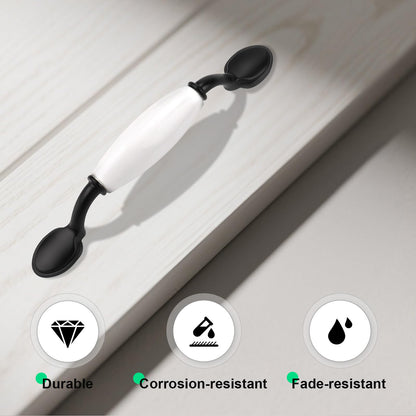 EZRENOVA 10 Pack Matte Black Cabinet Pulls 96mm Zinc Alloy Modern Style