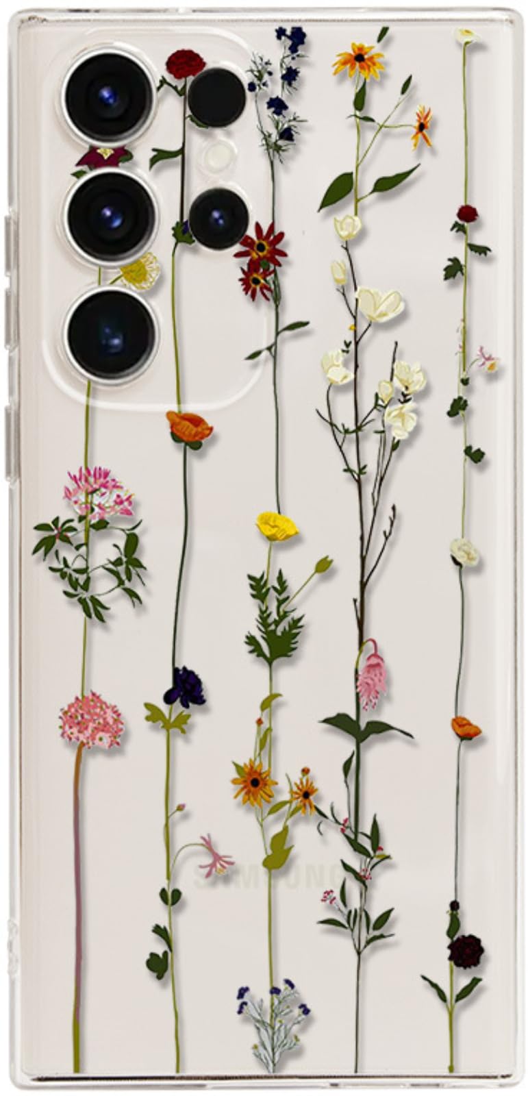 MrARTIST Samsung Galaxy S25 Plus Case Floral Line Flower TPU Cover