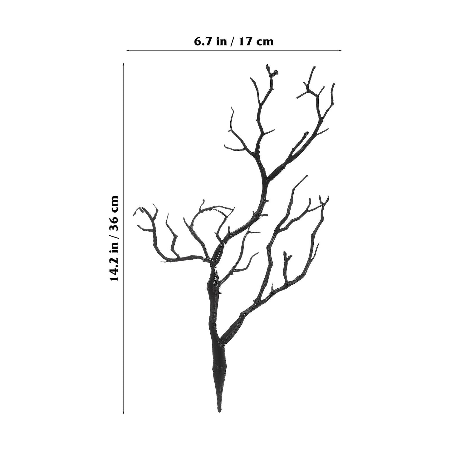 MAGICLULU Artificial Coral Branch for Headdress Black 36x17cm